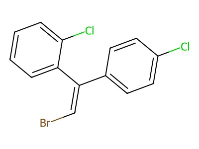 Benzene, 1-[2-bromo-1-(4-chlorophenyl)ethenyl]-2-chloro- structure