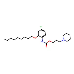 Carbanilic acid, o-(nonyloxy)-, 3-piperidinopropyl ester, hydrochloride structure