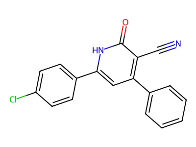 6-(4-CHLOROPHENYL)-2-OXO-4-PHENYL-1,2-DIHYDROPYRIDINE-3-CARBONITRILE structure