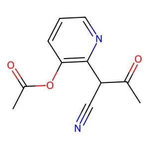 [2-(1-Cyano-2-oxopropyl)pyridin-3-yl] acetate structure