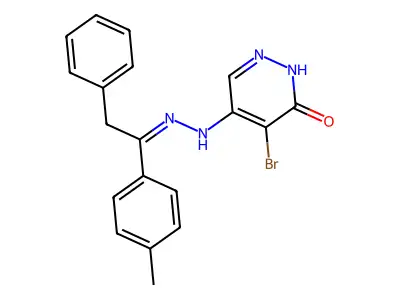 5-bromo-4-[(2Z)-2-[1-(4-methylphenyl)-2-phenylethylidene]hyd structure