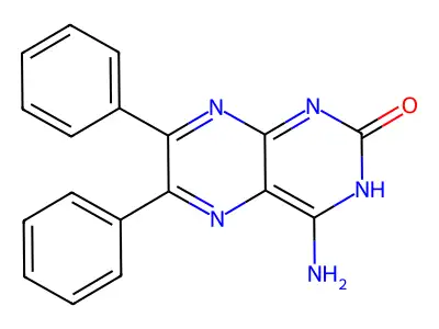 4-amino-6,7-diphenyl-3H-pteridin-2-one structure