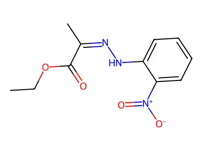 Ethyl 2-[2-(2-nitrophenyl)hydrazin-1-ylidene]propanoate structure