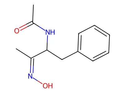 N-[(3Z)-3-(Hydroxyimino)-1-phenylbutan-2-yl]acetamide structure
