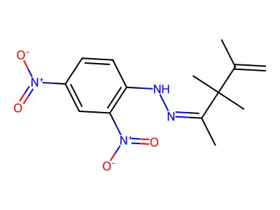 2,4-dinitro-N-(3,3,4-trimethylpent-4-en-2-ylideneamino)aniline structure