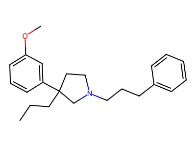 3-(3-Methoxyphenyl)-1-(3-phenylpropyl)-3-propylpyrrolidine structure
