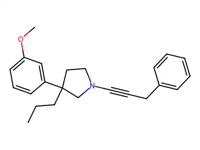 3-(3-Methoxyphenyl)-1-(3-phenylprop-1-yn-1-yl)-3-propylpyrrolidine structure