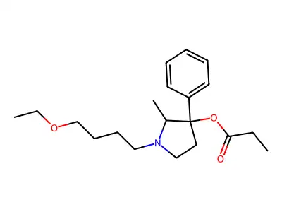 1-(4-Ethoxybutyl)-2-methyl-3-phenylpyrrolidin-3-yl propanoate structure