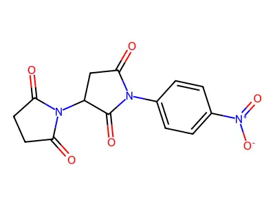 (1,3'-Bipyrrolidine)-2,2',5,5'-tetrone, 1'-(4-nitrophenyl)- structure