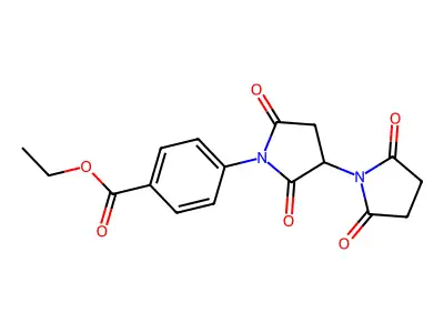 Benzoic acid, 4-(2,2',5,5'-tetraoxo(1,3'-bipyrrolidin)-1'-yl)-, ethyl ester structure