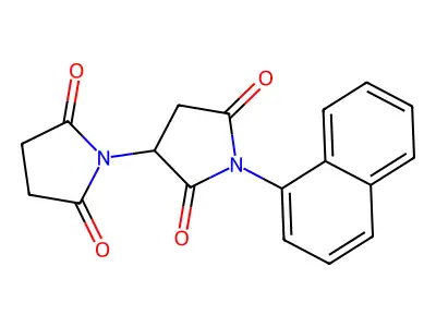 (1,3'-Bipyrrolidine)-2,2',5,5'-tetrone, 1'-(1-naphthalenyl)- structure