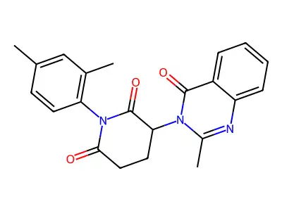1-(2,4-Dimethylphenyl)-3-(2-methyl-4-oxoquinazolin-3(4H)-yl)piperidine-2,6-dione structure
