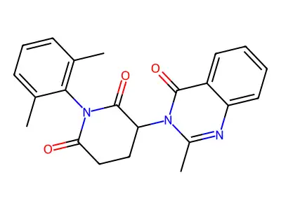 1-(2,6-Dimethylphenyl)-3-(2-methyl-4-oxoquinazolin-3(4H)-yl)piperidine-2,6-dione structure