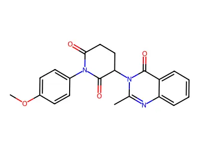 1-(4-Methoxyphenyl)-3-(2-methyl-4-oxoquinazolin-3(4H)-yl)piperidine-2,6-dione structure