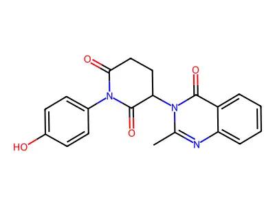 Glutarimide, N-(p-hydroxyphenyl)-2-(3,4-dihydro-2-methyl-4-oxo-3-quinazolinyl)- structure