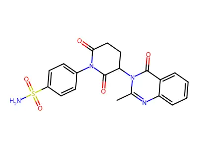 2-(3,4-Dihydro-2-methyl-4-oxo-3-quinazolinyl)-N-(p-sulfamoylphenyl)glutarimide structure