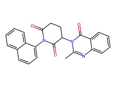 3-(2-Methyl-4-oxoquinazolin-3(4H)-yl)-1-(naphthalen-1-yl)piperidine-2,6-dione structure