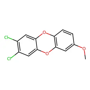 Dibenzo(b,e)(1,4)dioxin, 2,3-dichloro-7-methoxy- structure