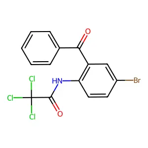 N-(2-Benzoyl-4-bromophenyl)-2,2,2-trichloroacetamide structure