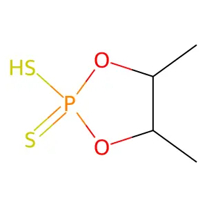 4,5-Dimethyl-2-sulfanyl-1,3,2lambda~5~-dioxaphospholane-2-thione structure