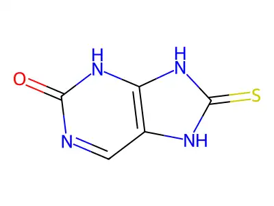 2-Hydroxy-7,9-dihydro-8H-purine-8-thione structure