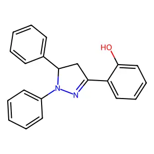 2-(1,5-diphenyl-4,5-dihydro-1H-pyrazol-3-yl)phenol structure