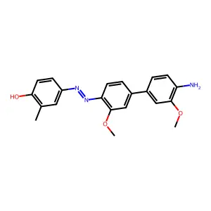 4-[[4-(4-Amino-3-methoxyphenyl)-2-methoxyphenyl]diazenyl]-2-methylphenol structure