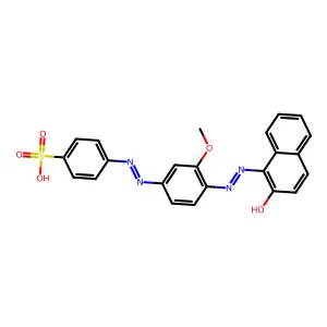 4-[[4-[(2-Hydroxynaphthalen-1-yl)diazenyl]-3-methoxyphenyl]diazenyl]benzenesulfonic acid structure