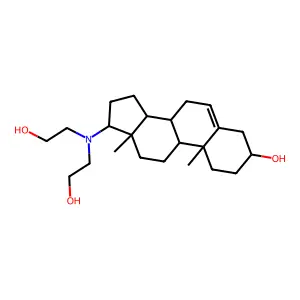 17-(Bis(2-hydroxyethyl)amino)androst-5-en-3-ol structure
