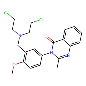 3-[3-[Bis(2-chloroethyl)aminomethyl]-4-methoxyphenyl]-2-methylquinazolin-4-one structure