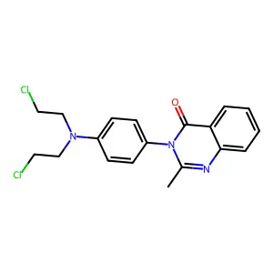 3-[4-[Bis(2-chloroethyl)amino]phenyl]-2-methylquinazolin-4-one structure