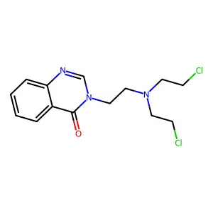 3-[2-[Bis(2-chloroethyl)amino]ethyl]quinazolin-4-one structure