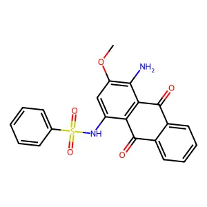 Benzenesulfonamide, N-(4-amino-9,10-dihydro-3-methoxy-9,10-dioxo-1-anthracenyl)- structure