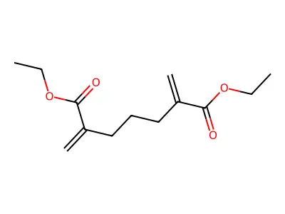 Diethyl 2,6-dimethyleneheptanedioate structure