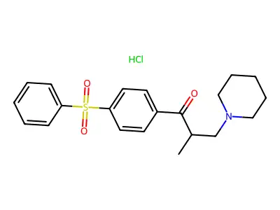 1-(4-Phenylsulfonylphenyl)-3-piperidino-2-methylpropanone-1 hydrochloride structure