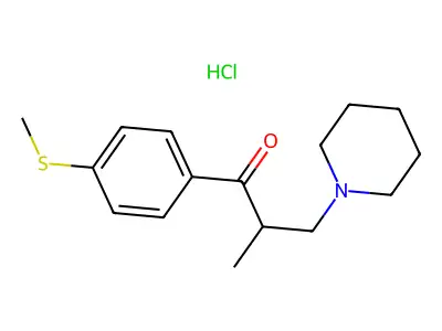 1-Propanone, 2-methyl-1-(4-(methylthio)phenyl)-3-(1-piperidinyl)-, hydrochloride structure