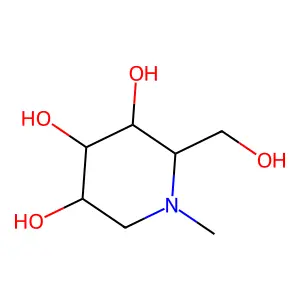 (2R,3R,4R,5S)-2-(羟甲基)-1-甲基-3,4,5-哌啶三醇 structure