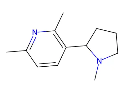 2,6-Dimethyl-3-(1-methyl-2-pyrrolidinyl)pyridine structure
