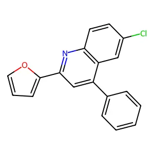 6-Chloro-2-(furan-2-yl)-4-phenylquinoline structure