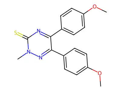1,2,4-Triazine-3(2H)-thione, 5,6-bis(4-methoxyphenyl)-2-methyl- structure