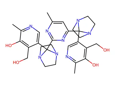 4-Pyridinemethanol, 3,3'-((6-methyl-2,4-pyrimidinediyl)bis(4,1-piperazinediylmethylene))bis(5-hydroxy-6-methyl- structure