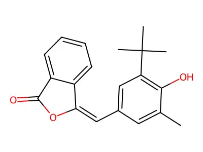 (3E)-3-[(3-tert-butyl-4-hydroxy-5-methylphenyl)methylidene]- structure