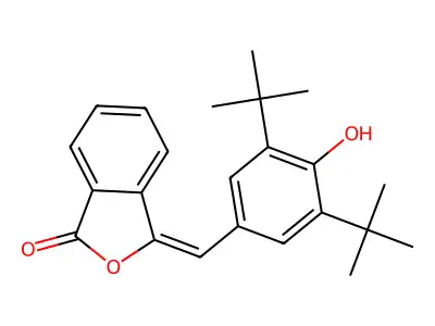 3-[(3,5-Ditert-butyl-4-hydroxyphenyl)methylidene]-2-benzofuran-1-one structure
