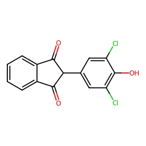 2-(3,5-Dichloro-4-hydroxyphenyl)indene-1,3-dione structure