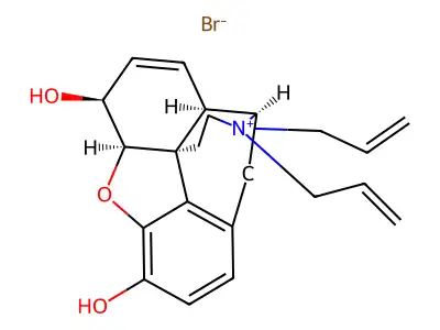 Diallylnormorphinium bromide structure