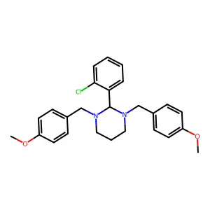 2-(2-Chlorophenyl)-1,3-bis[(4-methoxyphenyl)methyl]-1,3-diazinane structure