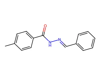 N-(benzylideneamino)-4-methylbenzamide structure