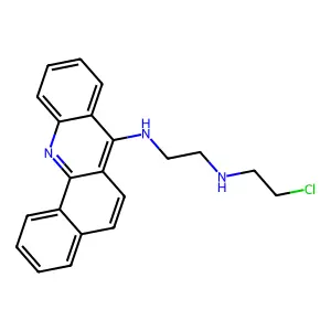 N1-Benz[c]acridin-7-yl-N2-(2-chloroethyl)-1,2-ethanediamine structure