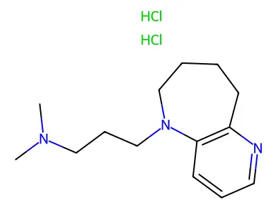 5H-Pyrido(3,2-b)azepine-5-propanamine, 6,7,8,9-tetrahydro-N,N-dimethyl-, dihydrochloride structure