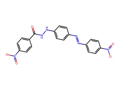 4-nitro-N'-[4-[(4-nitrophenyl)diazenyl]phenyl]benzohydrazide structure